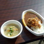 から揚げカレーと豚汁☆ おいしかった♪