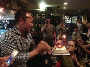 松本社長の誕生日会も一緒にやりました!(^^)!50歳の誕生日おめでとう！