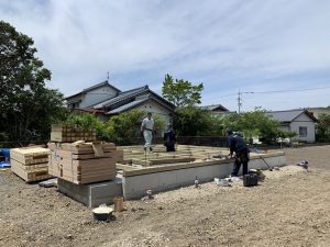 高知県南国市。新築工事がスタート。