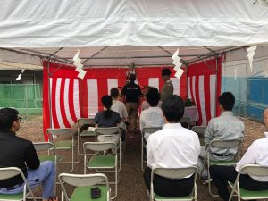 高知市大津にて、新築工事の地鎮祭